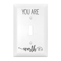 196386 Light Switch Cover-single-you Are Worth It
