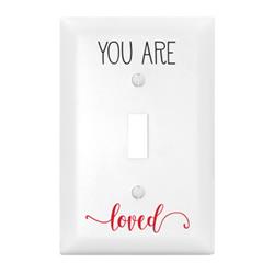 196387 Light Switch Cover-single-you Are Loved