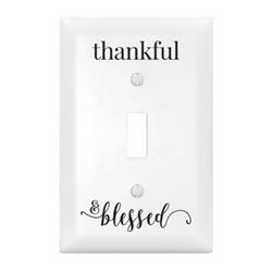 196384 Light Switch Cover-single-thankful & Blessed