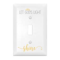 196373 Light Switch Cover-single-let Gods Light Shine