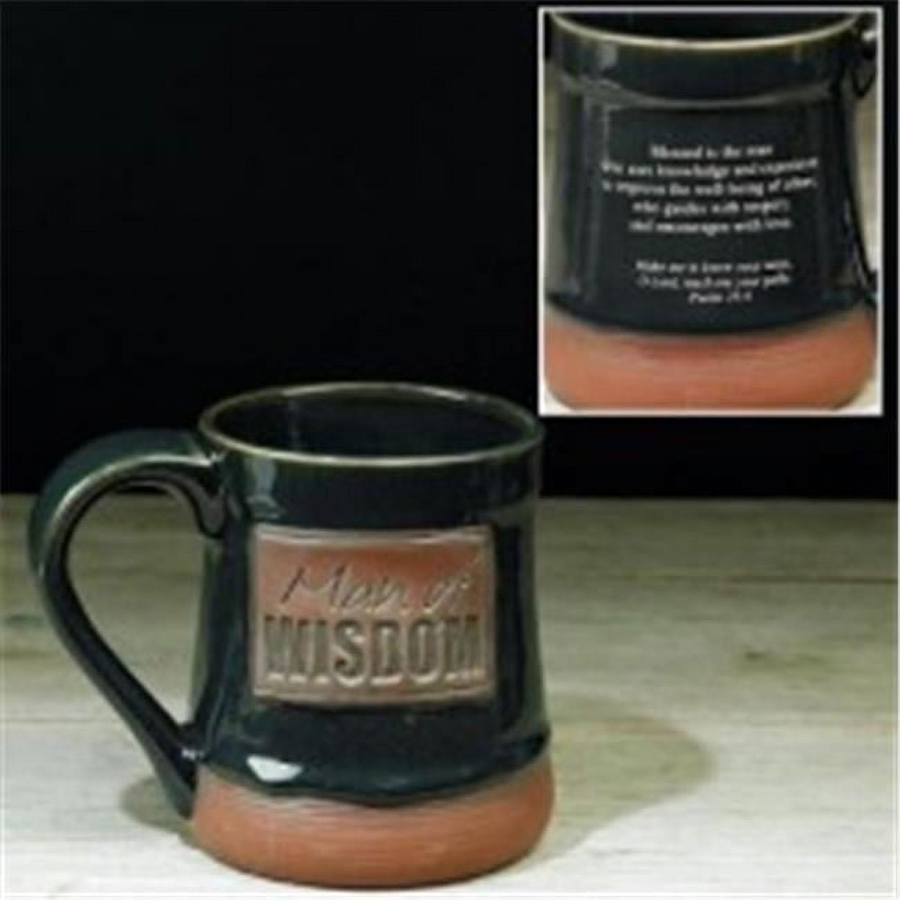 Abbey Gift 068175 20 Oz Mug Pottery Man Of Wisdom, Black