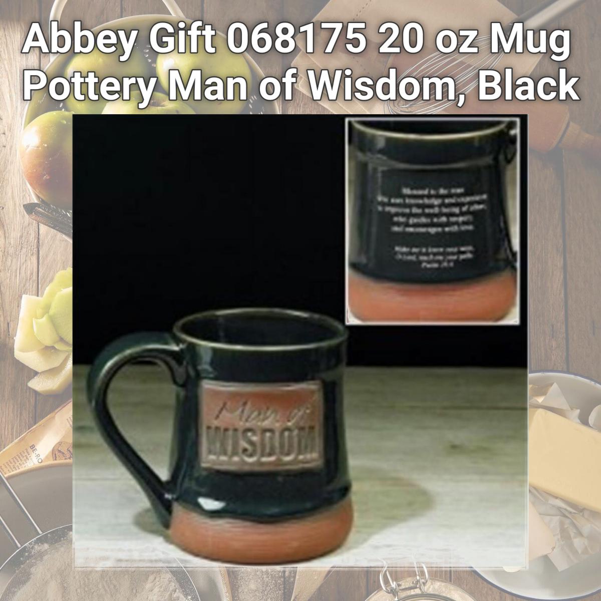 Picture of Abbey Gift 068175 20 oz Mug Pottery Man of Wisdom, Black