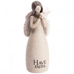 5.25 X 2 In. Angel Blessings Have Faith Figurine