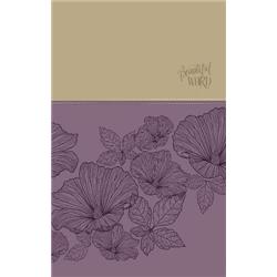 177261 Niv, Beautiful Word Coloring Bible Large Print, Imitation Leather - Purple & Tan
