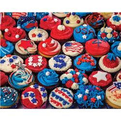 Vermont Christmas 198674 Jigsaw Puzzle Patriotic Cupcakes - 1000 Pieces
