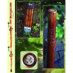 190155 48 In. Walking Stick With Compass & Pouch-owl