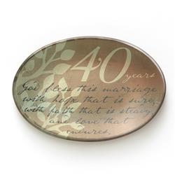 Gregg Gift 17918x 5 In. 40th Anniversary Trinket Plate