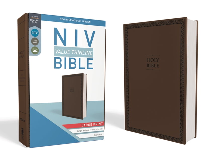 Large Print Chocolate Leathersoft NIV Value Thinline Bible