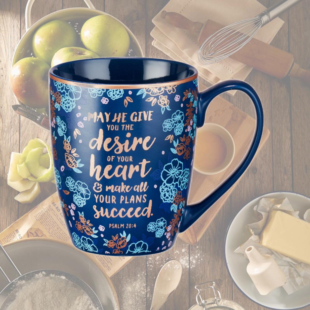 Picture of Christian Art Gifts 14482X Positively Purple & May He Give You with Gift Box Mug