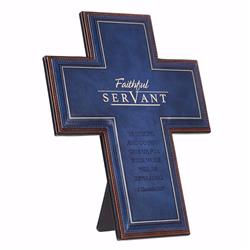 173191 8.75 X 11.5 In. Faithful Servant Cross, Navy Blue