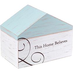 199681 This Home Believes Decorative Box - 7 X 4 X 5.5 In.
