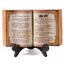 196425 Plaque - Gods Promises For You 3d Book With Stand, 13.8 X 8.6 In.