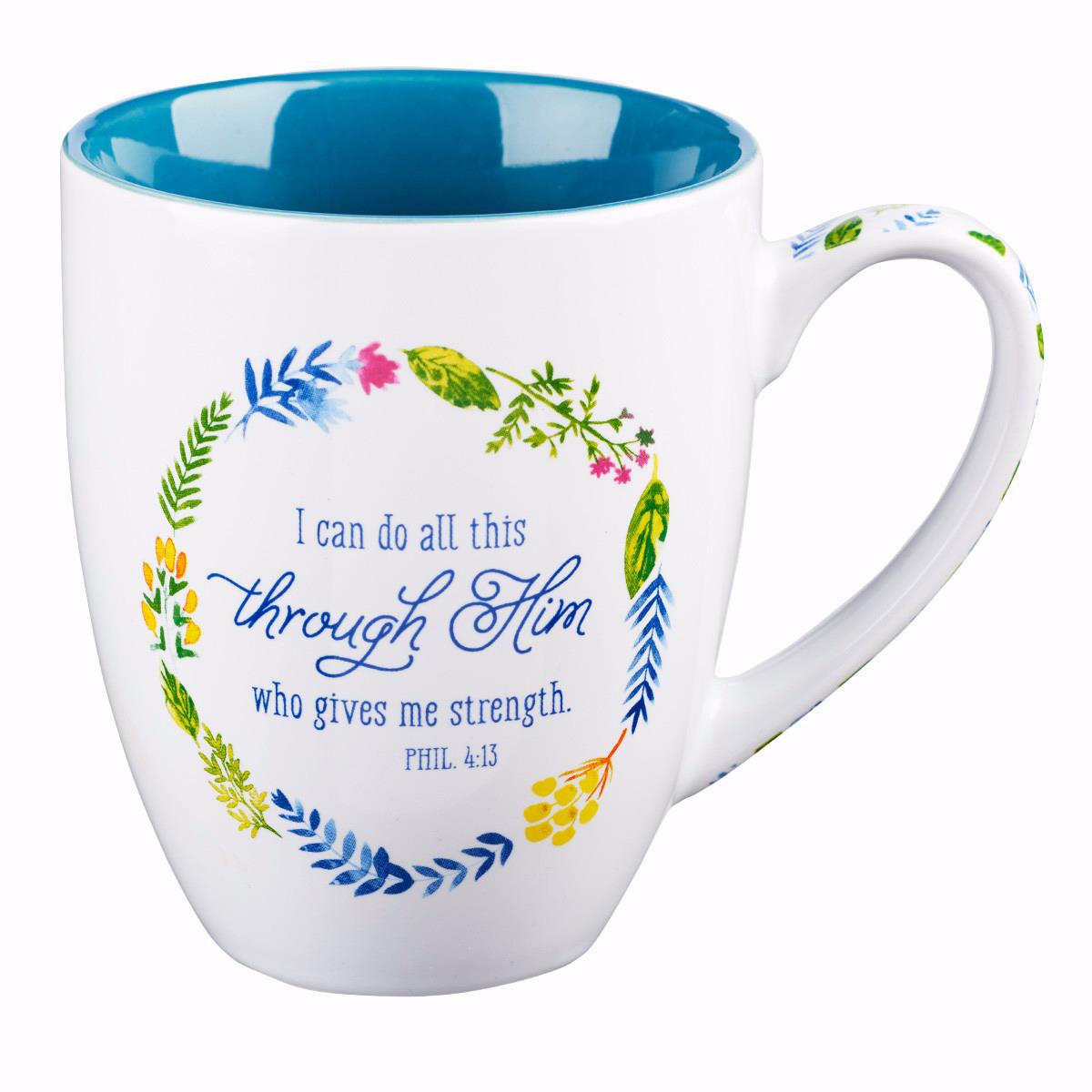 175183 Mug-i Can Do All Things-stoneware With Gift Box - 15 Oz