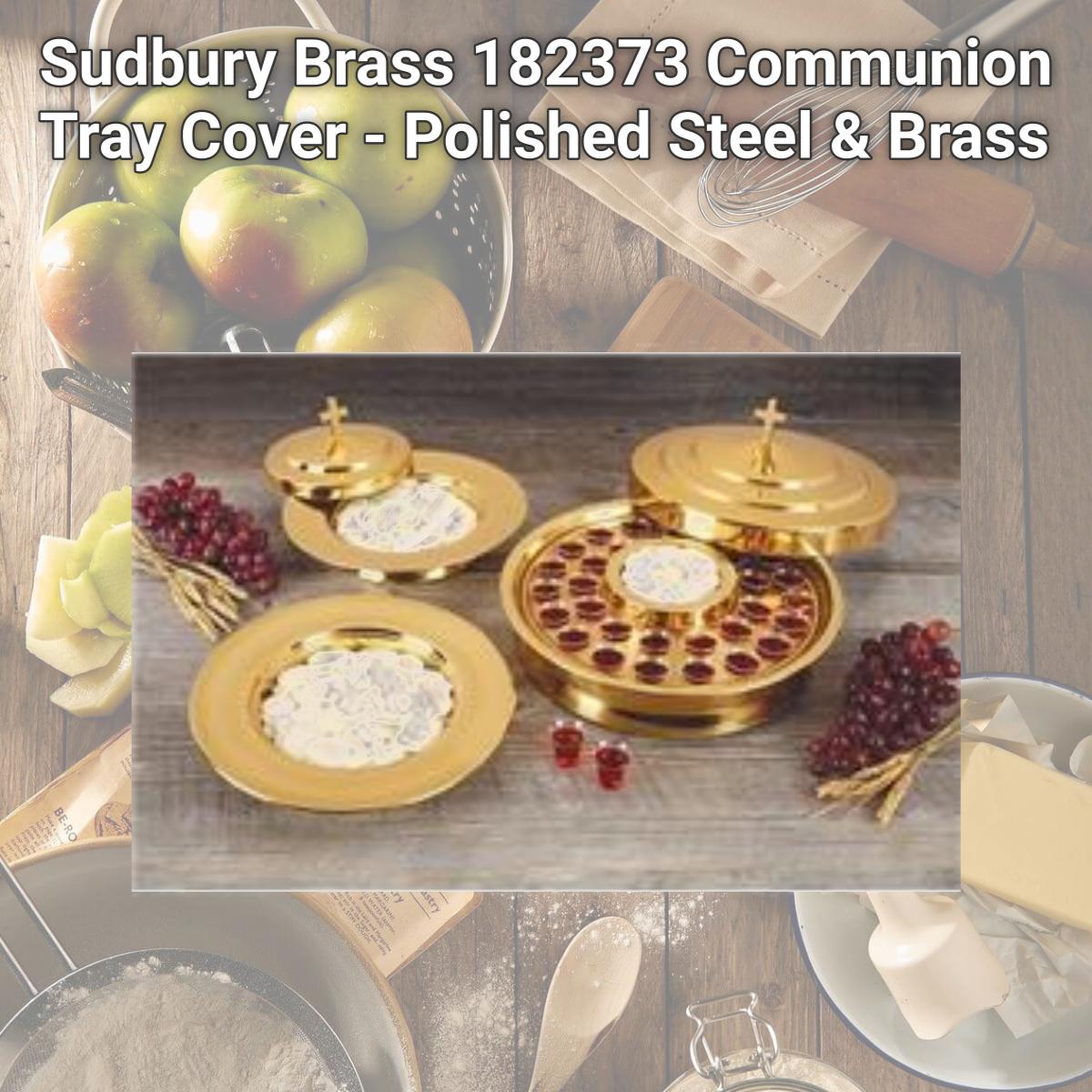 Picture of Sudbury Brass 182373 Communion Tray Cover - Polished Steel & Brass