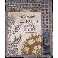 179516 50 X 60 In. Walk By Faith Tapestry Throw