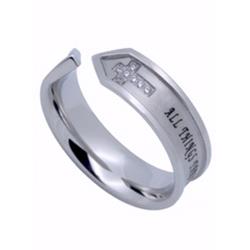 Spirit & Truth Jewelry 94830 Nexus Christ My Strength Ring, Size 9