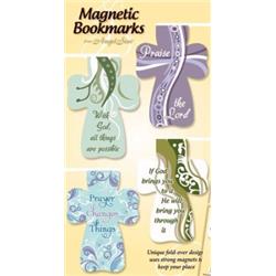 73685 Bookmark - Magnetic Cross & Inspirational Sayings - Set Of 4