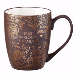 14501x 13 Oz Mug - I Trust In Gods Unfailing Love-brown With Gift Box