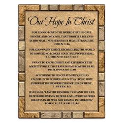 173161 Cast Stone Plaque - Word Study-our Hope In Christ - No. 45030