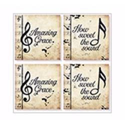 190654 4 In. Amazing Grace Square House Coasters, Set Of 4