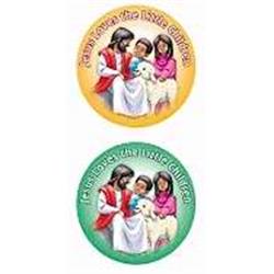 120752 Jesus Loves The Little Children Shape Sticker, Pack Of 72