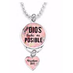 From The Heart 143695 12 In. Span Rearview Mirror Charm With God All Things Are Possible