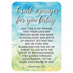 152188 2.5 X 3.5 In. Verse Card - I Said A Prayer For You Today & This Is My Prayer