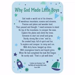 152194 2.5 X 3.5 In. Verse Card - Why God Made Little Boys