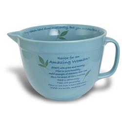 Ca Gift 135097 Mixing Bowl With Spout Amazing Woman, Green