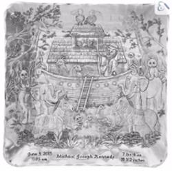 Wendell August Forge 162200 9 In. Noahs Ark Square Tray