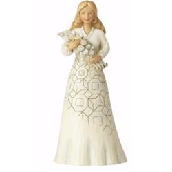 Enesco 152771 Figurine-heartwood Creek-girl With Flower Bouquet