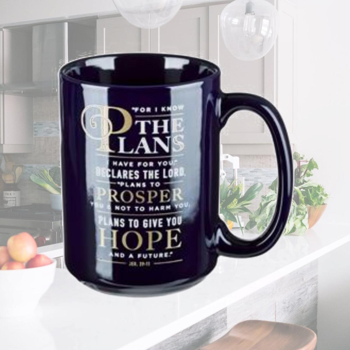 Picture of Christian Art Gifts 200656 Mug-The Plans - Christian Gift for Graduation