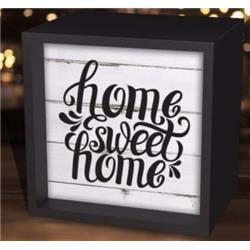 Christian Inspirations 162112 5.62 In. Home Sweet Home Square Light Box