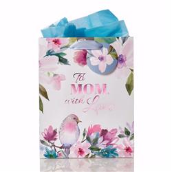 200667 Gift Bag To Mom Love With Tag & Tissue Bird - Medium