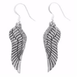 Wendell August Forge 162193 Earrings-angel Wing Old Forge Pewter Dangle