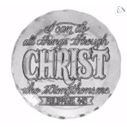 Wendell August Forge 162179 4.5 In. Coaster-i Can Do All Things Through Christ