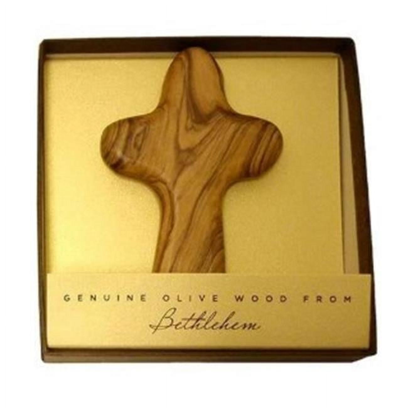 Earthwood 143277 3.5 In. Olive Wood Boxed Palm Cross