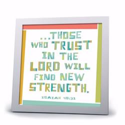 144616 11 X 11 In. Trust In The Lord Framed Art