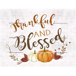 171862 9 X 12 In. Thankful & Blessed Rustic Pallet Art - White