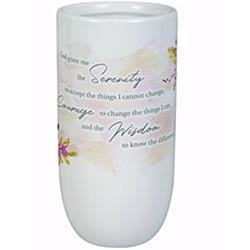 134578 8 In. Serenity Prayer Bereavement Vase