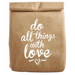 163325 Do All Things With Love Lunch Cooler Bag - 7.5 X 12 X 5 In.