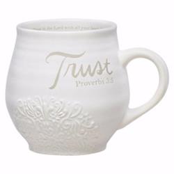 151612 14 Oz Mug Stoneware Trust Proverbs 3isto5