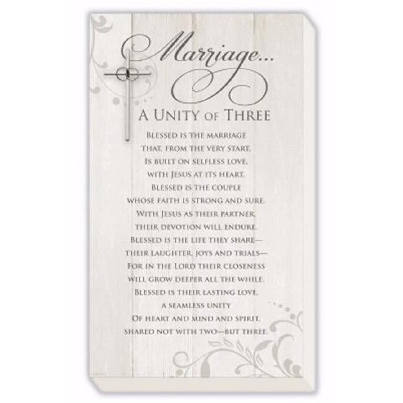 Ca Gift - Dba Abbey Gift 152479 Plaque Marriage - 10 X 17 X 1.75 In.