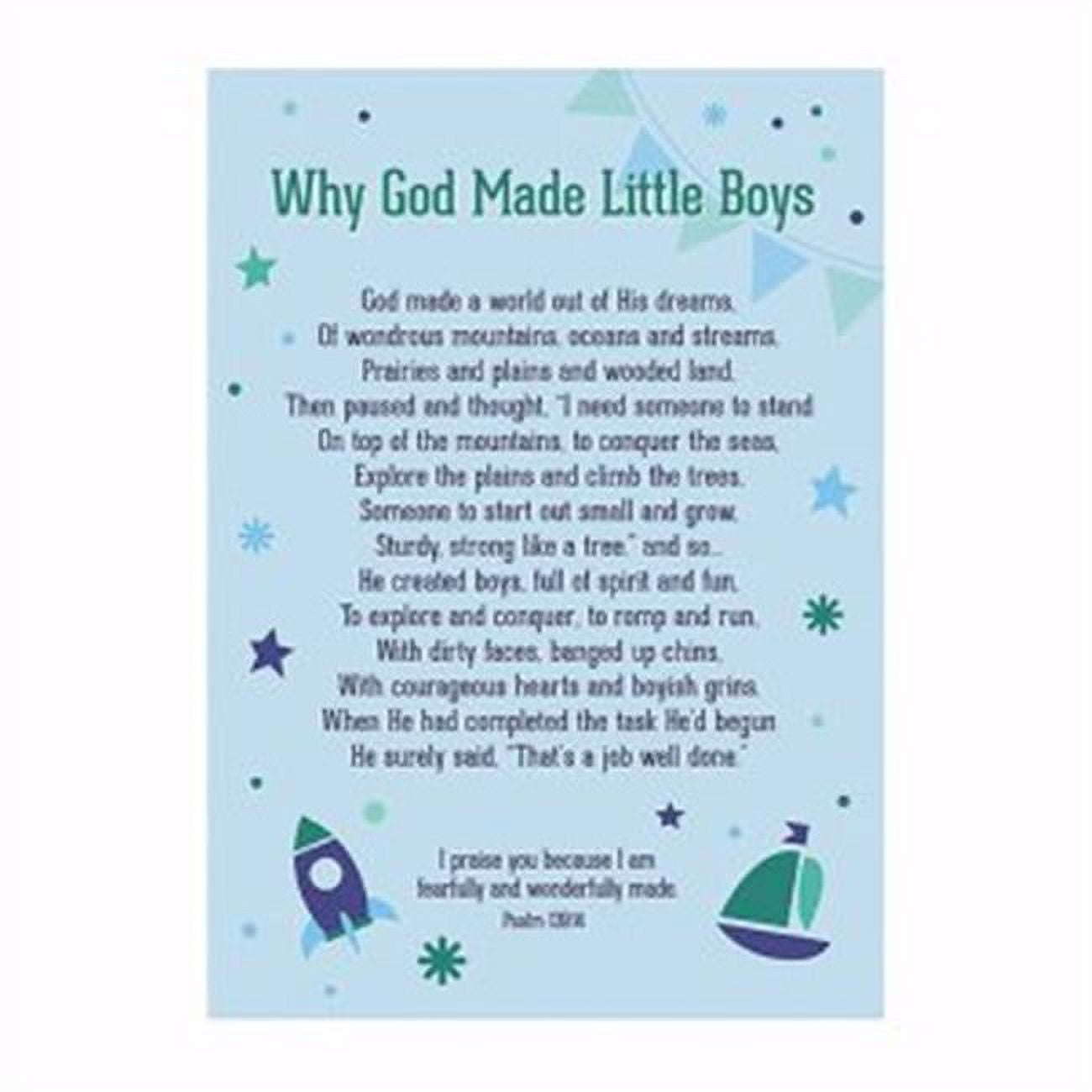 163866 13.5 X 19 In. Poster Large - Why God Made Little Boys