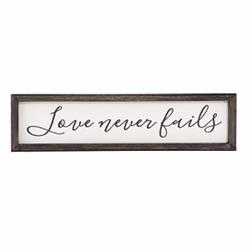 164075 12 X 3 In. Wall Sign - Love Never Fails