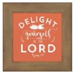 134202 7 X 7 In. Farmers Market Delight Yourself In The Lord Box Plaque
