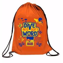 135645 Dive Into Gods Word Colossians 3-16 Kjv Drawstring Backpack