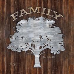 136896 3.75 X 3.75 In. Square Coaster - Metal Family Tree
