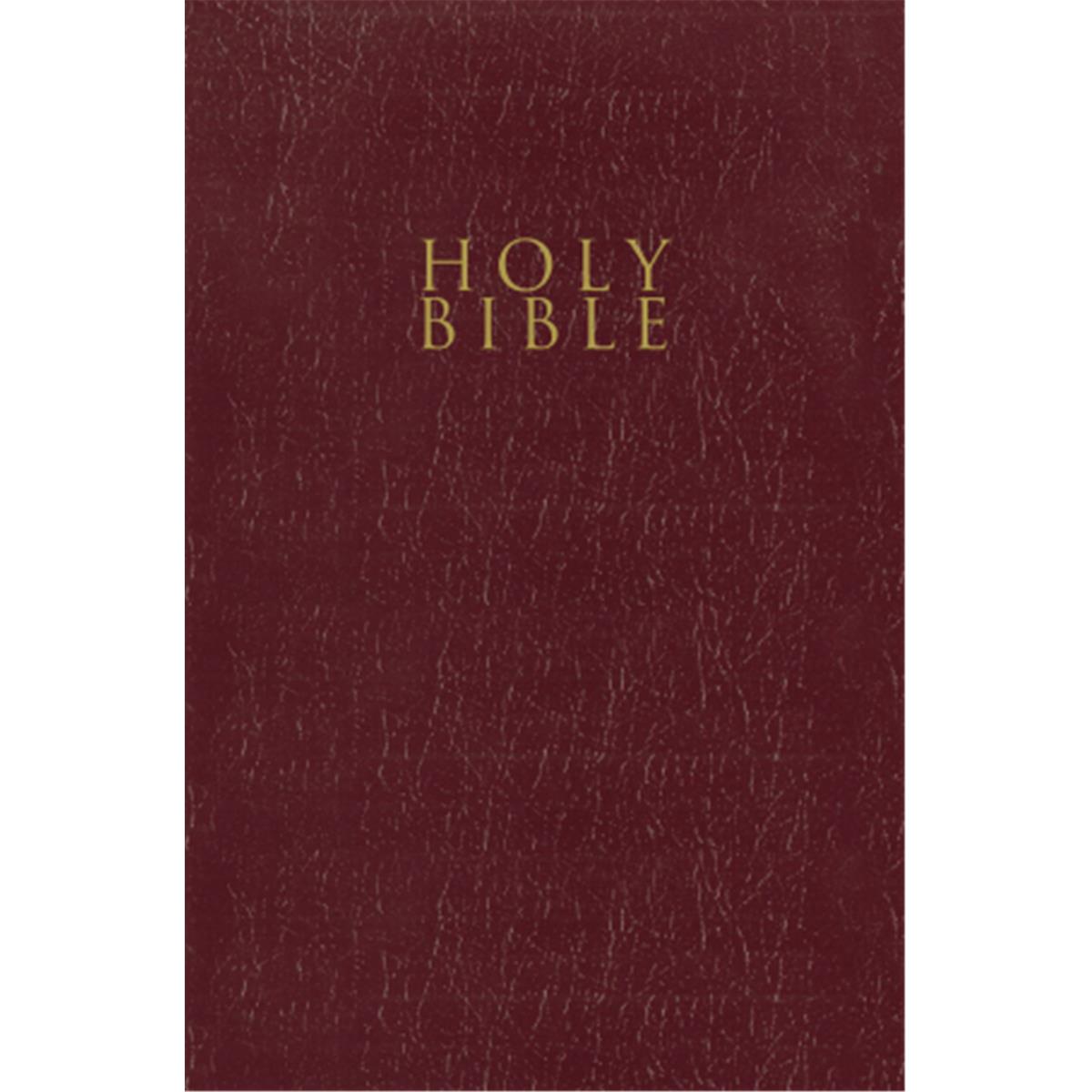 144097 NIV Leather-Look Gift & Award Bible - Burgundy