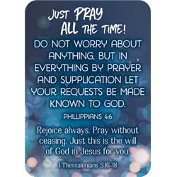 152253 2.5 X 3.5 In. Verse Card - Pray All The Time